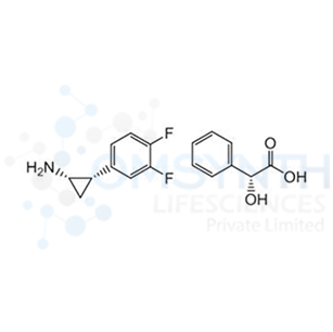 (1R,2R)-2-(3,4-Difluorophenyl)cyclopropanamine (R)-2-hydroxy-2-phenylacetate