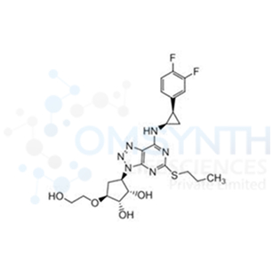 (1S,2S,3R,5S)-3-(7-(((1R,2R)-2-(3,4-Difluorophenyl)cyclopropyl)amino)-5-(propylthio)-3H-[1,2,3]triazolo[4,5-d]pyrimidin-3-yl)-5-(2-hydroxyethoxy)cyclopentane-1,2-diol