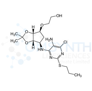 2-[[(3aR,4S,6R,6aS)-6-[[5-Amino-6-chloro-2-(propylthio)-4-pyrimidinyl]amino]tetrahydro-2,2-dimethyl-4H-cyclopenta-1,3-dioxol-4-yl]oxy]ethanol