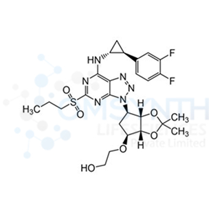 2-(((3aR,4S,6R,6aS)-6-(7-(((1R,2S)-2-(3,4-Difluorophenyl)cyclopropyl)amino)-5-(propylsulfonyl)-3H-[1,2,3]triazolo[4,5-d]pyrimidin-3-yl)-2,2-dimethyltetrahydro-4H-cyclopenta[d][1,3]dioxol-4-yl)oxy)ethan-1-ol