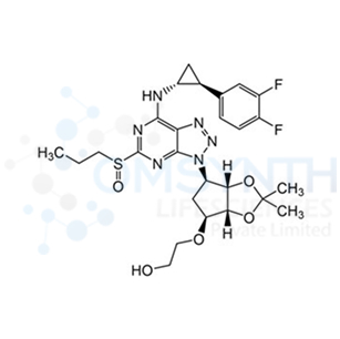 2-(((3aR,4S,6R,6aS)-6-(7-(((1R,2S)-2-(3,4-Difluorophenyl)cyclopropyl)amino)-5-(propylsulfinyl)-3H-[1,2,3]triazolo[4,5-d]pyrimidin-3-yl)-2,2-dimethyltetrahydro-4H-cyclopenta[d][1,3]dioxol-4-yl)oxy)ethan-1-ol