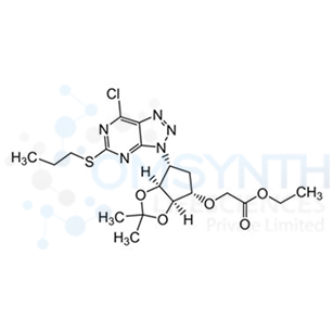 Ethyl 2-(((3aR,4S,6R,6aS)-6-(7-chloro-5-(propylthio)-3H-[1,2,3]triazolo[4,5-d]pyrimidin-3-yl)-2,2-dimethyltetrahydro-4H-cyclopenta[d][1,3]dioxol-4-yl)oxy)acetate