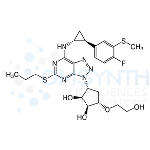 (1S,2S,3R,5S)-3-(7-(((1R,2S)-2-(4-Fluoro-3-(methylthio)phenyl)cyclopropyl)amino)-5-(propylthio)-3H-[1,2,3]triazolo[4,5-d]pyrimidin-3-yl)-5-(2-hydroxyethoxy)cyclopentane-1,2-diol