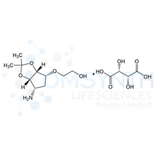 2-(((3aR,4R,6S,6aS)-6-Amino-2,2-dimethyltetrahydro-4H-cyclopenta[d][1,3]dioxol-4-yl)oxy)ethan-1-ol (2R,3R)-2,3-dihydroxysuccinate
