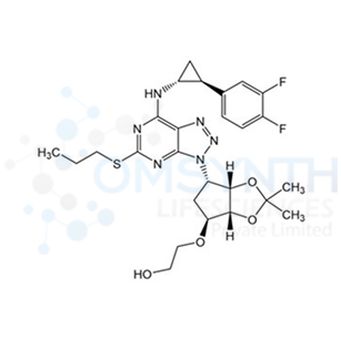 2-(((3aR,4S,6S,6aS)-6-(7-(((1R,2S)-2-(3,4-Difluorophenyl)cyclopropyl)amino)-5-(propylthio)-3H-[1,2,3]triazolo[4,5-d]pyrimidin-3-yl)-2,2-dimethyltetrahydro-4H-cyclopenta[d][1,3]dioxol-4-yl)oxy)ethan-1-ol