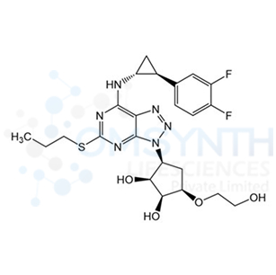 (1S,2S,3S,5R)-3-(7-(((1R,2S)-2-(3,4-Difluorophenyl)cyclopropyl)amino)-5-(propylthio)-3H-[1,2,3]triazolo[4,5-d]pyrimidin-3-yl)-5-(2-hydroxyethoxy)cyclopentane-1,2-diol
