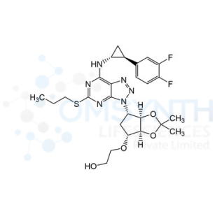 2-(((3aS,4R,6S,6aR)-6-(7-(((1R,2S)-2-(3,4-difluorophenyl)cyclopropyl)amino)-5-(propylthio)-3H-[1,2,3]triazolo[4,5-d]pyrimidin-3-yl)-2,2-dimethyltetrahydro-4H-cyclopenta[d][1,3]dioxol-4-yl)oxy)ethan-1-ol