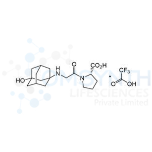 ((1r,3R,5R,7S)-3-Hydroxyadamantan-1-yl)glycyl-L-proline compound with 2,2,2-Trifluoroacetic Acid (1:1)