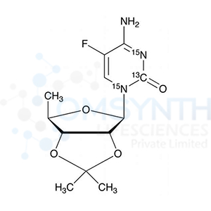 5'-Deoxy-2',3'-O-isopropylidene-5-fluorocytidine-13C,15N2