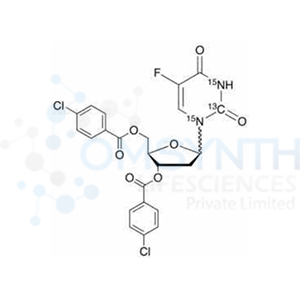 3,5-Di-O-p-chlorobenzoyl &alpha;,&beta;-Floxuridine-13C,15N2