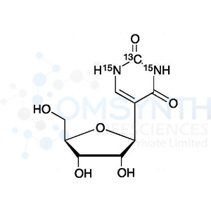 &beta;-Pseudouridine-13C, 15N2
