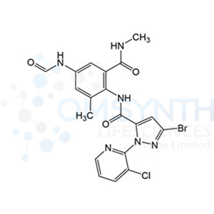 3-Bromo-1-(3-chloropyridin-2-yl)-N-(4-formamido-2-methyl-6-(methylcarbamoyl)phenyl)-1H-pyrazole-5-carboxamide