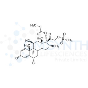(6S,9R,10S,11S,13S,16S,17R)-6-Chloro-9-fluoro-11-hydroxy-10,13,16-trimethyl-17-(2-((methylsulfonyl)oxy)acetyl)-3-oxo-6,7,8,9,10,11,12,13,14,15,16,17-dodecahydro-3H-cyclopenta[a]phenanthren-17-yl Propionate
