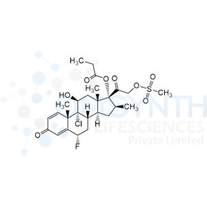 (6S,8S,9R,10S,11S,13S,14S,16S,17R)-9-Chloro-6-fluoro-11-hydroxy-10,13,16-trimethyl-17-(2-((methylsulfonyl)oxy)acetyl)-3-oxo-6,7,8,9,10,11,12,13,14,15,16,17-dodecahydro-3H-cyclopenta[a]phenanthren-17-yl Propionate