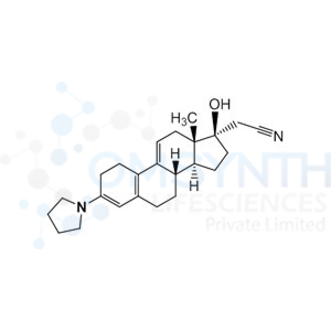 2-((8S,13S,14S,17R)-17-Hydroxy-13-methyl-3-(pyrrolidin-1-yl)-2,6,7,8,12,13,14,15,16,17-decahydro-1H-cyclopenta[a]phenanthren-17-yl)acetonitrile