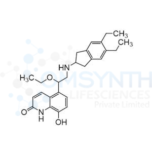 5-(2-((5,6-Diethyl-2,3-dihydro-1H-inden-2-yl)amino)-1-ethoxyethyl)-8-hydroxyquinolin-2(1H)-one