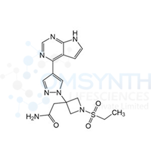 2-(3-(4-(7H-Pyrrolo[2,3-d]pyrimidin-4-yl)-1H-pyrazol-1-yl)-1-(ethylsulfonyl)azetidin-3-yl)acetamide