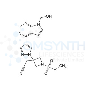 2-(1-(Ethylsulfonyl)-3-(4-(7-(hydroxymethyl)-7H-pyrrolo[2,3-d]pyrimidin-4-yl)-1H-pyrazol-1-yl)azetidin-3-yl)acetonitrile
