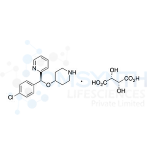 2-[(S)-(4-Chlorophenyl)(4-piperidinyloxy)methyl]pyridine (2R,3R)-2,3-Dihydroxybutanedioate