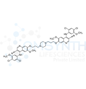 7,7'-((Piperazine-1,4-diylbis(propane-3,1-diyl))bis(oxy))bis(4-((2,4-dichloro-5-methoxyphenyl)amino)-6-methoxyquinoline-3-carbonitrile)
