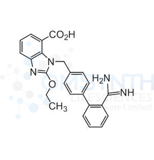 1-[[2'-(Aminoiminomethyl)[1,1'-biphenyl]-4-yl]methyl]-2-ethoxy-1H-benzimidazole-7-carboxylic Acid