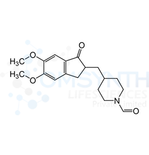 4-((5,6-Dimethoxy-1-oxo-2,3-dihydro-1H-inden-2-yl)methyl)piperidine-1-carbaldehyde
