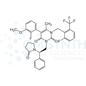 (R)-5-(2-Fluoro-3-methoxyphenyl)-1-(2-fluoro-6-(trifluoromethyl)benzyl)-6-methyl-3-(2-(2-oxopyrrolidin-1-yl)-2-phenylethyl)pyrimidine-2,4(1H,3H)-dione