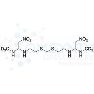 1,1'-N-[Methylenebis(sulphanediylethylene)]bis(N'-methyl-2-nitroethene-1,1-diamine-d6