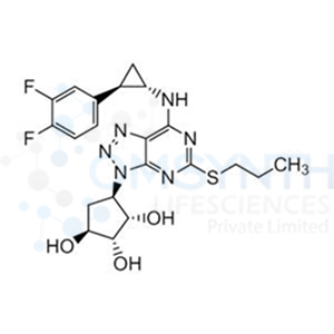 (1S,2R,3S,4R)-4-(7-(((1S,2R)-2-(3,4-Difluorophenyl)cyclopropyl)amino)-5-(propylthio)-3H-[1,2,3]triazolo[4,5-d]pyrimidin-3-yl)cyclopentane-1,2,3-triol