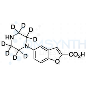 5-(1-Piperazinyl)benzofuran-2-carboxylic Acid-d8