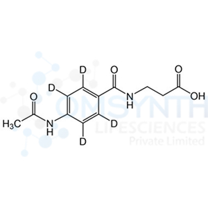 N-[4-(Acetylamino)benzoyl-d4]-	β-alanine