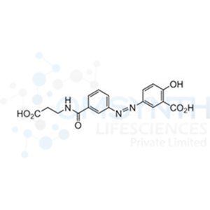 5-((3-((2-Carboxyethyl)carbamoyl)phenyl)diazenyl)-2-hydroxybenzoic Acid