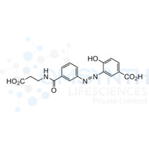 3-((3-((2-Carboxyethyl)carbamoyl)phenyl)diazenyl)-4-hydroxybenzoic Acid