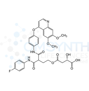 (2S)-4-(4-((4-((6,7-Dimethoxyquinolin-4-yl)oxy)phenyl)amino)-3-((4-fluorophenyl)carbamoyl)-4-oxobutoxy)-2-hydroxy-4-oxobutanoic Acid