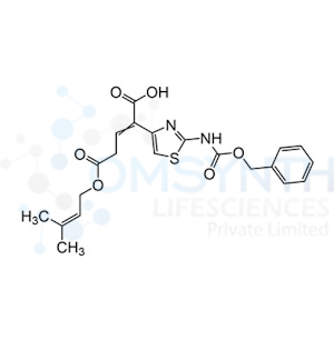 2-(2-(((Benzyloxy)carbonyl)amino)thiazol-4-yl)-5-((3-methylbut-2-en-1-yl)oxy)-5-oxopent-2-enoic Acid