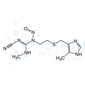 (E)-2-Cyano-3-methyl-1-(2-(((5-methyl-1H-imidazol-4-yl)methyl)thio)ethyl)-1-nitrosoguanidine