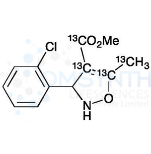 3-(2-Chlorophenyl)-5-methyl-2,3-dihydroisoxazole-4-carboxylic Acid Methyl Ester-13C4