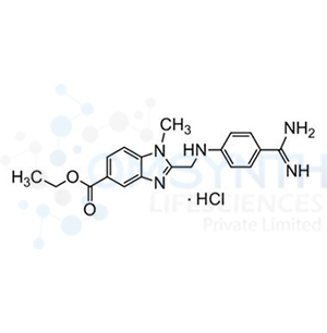 Ethyl 2-(((4-carbamimidoylphenyl)amino)methyl)-1-methyl-1H-benzo[d]imidazole-5-carboxylate Hydrochloride