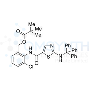 2,2-Dimethyl-propanoic Acid [3-Chloro-2-[[[2-[(triphenylmethyl)amino]-5-thiazolyl]carbonyl]amino]phenyl]methyl Ester