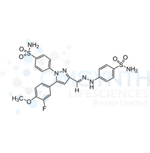 (E)-4-(2-((5-(3-Fluoro-4-methoxyphenyl)-1-(4-sulfamoylphenyl)-1H-pyrazol-3-yl)methylene)hydrazinyl)benzenesulfonamide
