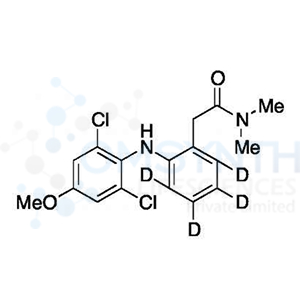 2-(2-((2,6-Dichloro-4-methoxyphenyl)amino)phenyl-d4)-N,N-dimethylacetamide