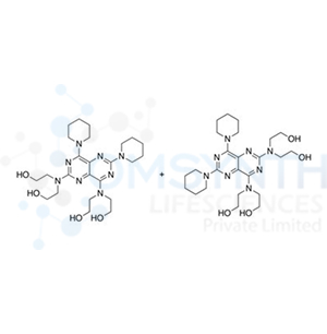 2,4-Dipiperido-6,8-didiethanolamino Dipyridamole + 2,8-Dipiperido-4,6-didiethanolamino Dipyridamole (Mixture)