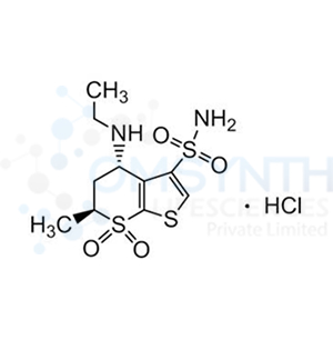 (4S,6S)-4-(Ethylamino)-6-methyl-5,6-dihydro-4H-thieno[2,3-b]thiopyran-3-sulfonamide 7,7-dioxide Hydrochloride