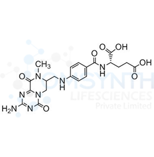 (2S)-2-(4-(((2-Amino-8-methyl-4,9-dioxo-6,7,8,9-tetrahydro-4H-pyrazino[1,2-a][1,3,5]triazin-7-yl)methyl)amino)benzamido)pentanedioic Acid