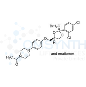 1-Acetyl-4-[4-[[(2RS,4SR)-2-(2,4-dichlorophenyl)-2-(bromomethyl)-1,3-dioxolan-4-yl]methoxy]phenyl]piperazine