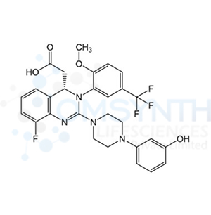 (S)-2-(8-Fluoro-3-(2-methoxy-5-(trifluoromethyl)phenyl)-2-(4-(3-methoxyphenyl)-3,4-dihydropyrazin-1(2H)-yl)-3,4-dihydroquinazolin-4-yl)acetic Acid
