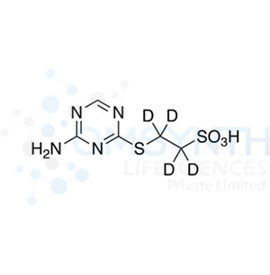 2-(4-Amino-1,3,5-triazin-2-yl)sulfanylethanesulfonic Acid-d4