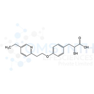 3-(4-(2-(5-Ethylpyridin-2-yl)ethoxy)phenyl)-2-mercaptopropanoic Acid