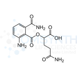5-Amino-2-((2-amino-6-carbamoylbenzoyl)oxy)-5-oxopentanoic Acid