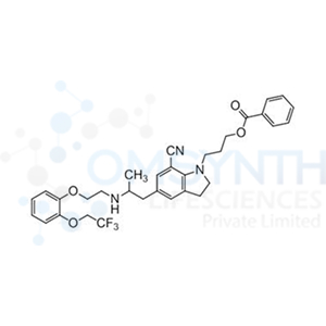 3-(7-Cyano-5-(2-((2-(2-(2,2,2-trifluoroethoxy)phenoxy)ethyl)amino)propyl)indolin-1-yl)propyl benzoate